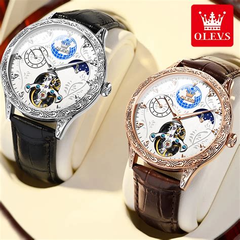 Olevs Luxe Heren Automatische Horloges Mechanische Horloge Waterdicht