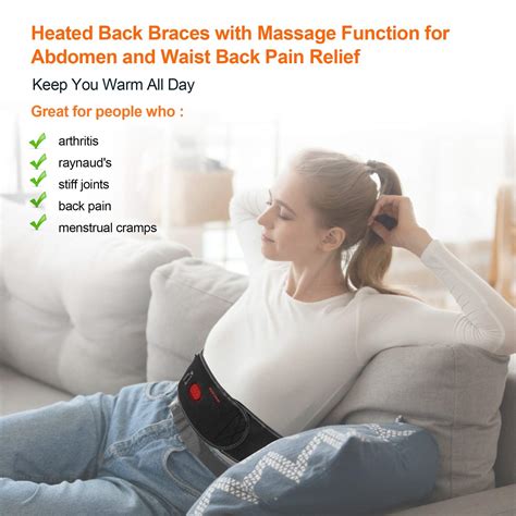 Cueheat Extra Large52heating Pad Back Massage For Lower Back Pain