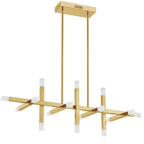 Dainolite Acasia 16 Light Dimmable Integrated LED Aged Brass Statement