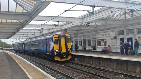 156513 Scotrail Class 156 Unit At Troon With A Kilmarnock Flickr