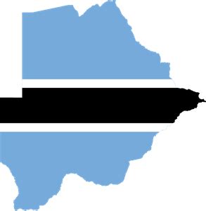 Flag map of Botswana Logo Download png