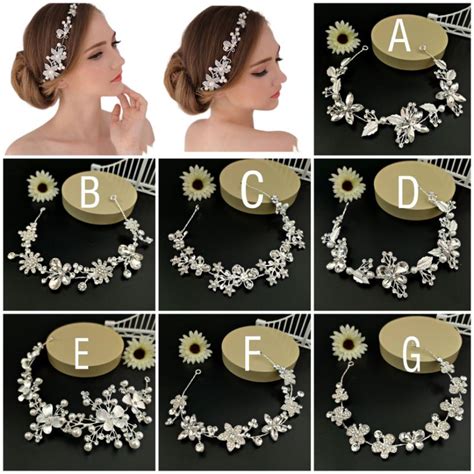 Jual Hairpiece Hiasan Sanggul Rambut Pesta Headpiece Bando Bunga