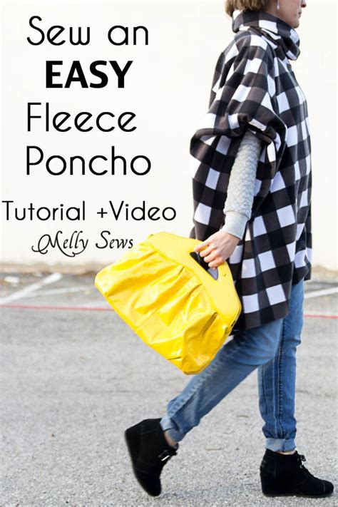 How To Sew A Fleece Poncho Diy Poncho Tutorial Melly Sews