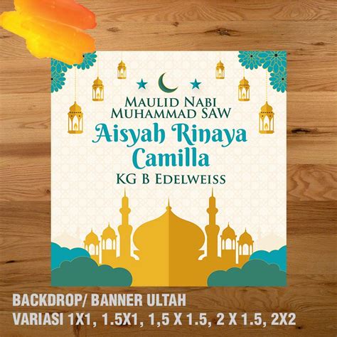 Jual Maulid Nabi Muhammad Saw Banner Backdrop Spanduk Maulid Nabi Shopee Indonesia