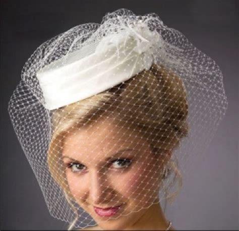 Bridal Pillbox Hat With A Birdcage Veil Love This Look