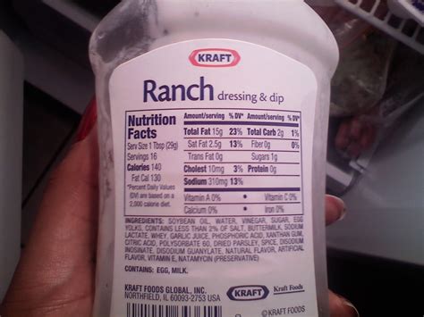 light ranch dressing calories