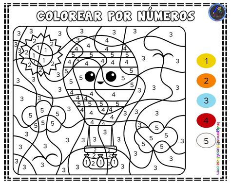 COLOREAR POR NÚMEROS 3 Imagenes Educativas