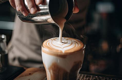 Esencia enigmática del arte latte en medio de una niebla romántica