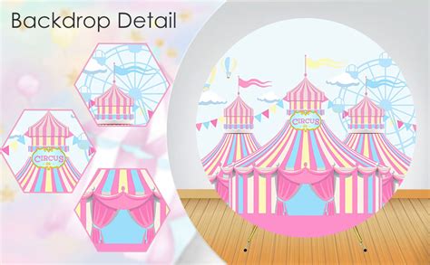 Amazon Yeele 3x3ft Pink Circus Backdrops Pink Round Backdrop