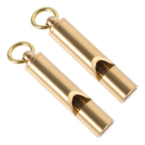 Brass Emergency Whistles Security Vintage Survival Shrill Loud Blast Manual 3 Pcs