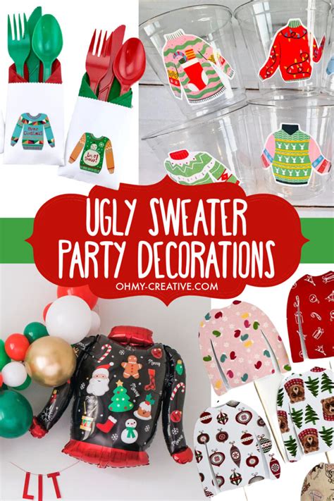 Fun Ugly Sweater Party Decorations - Oh My Creative