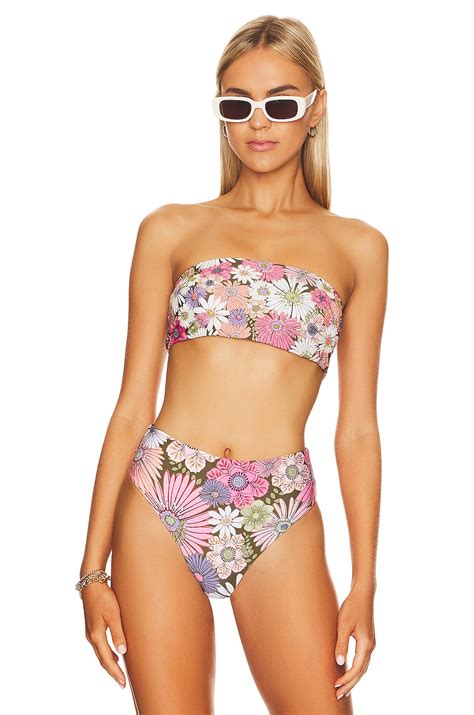 Agua Bendita Georgina Bikini Top In Multicolor Revolve