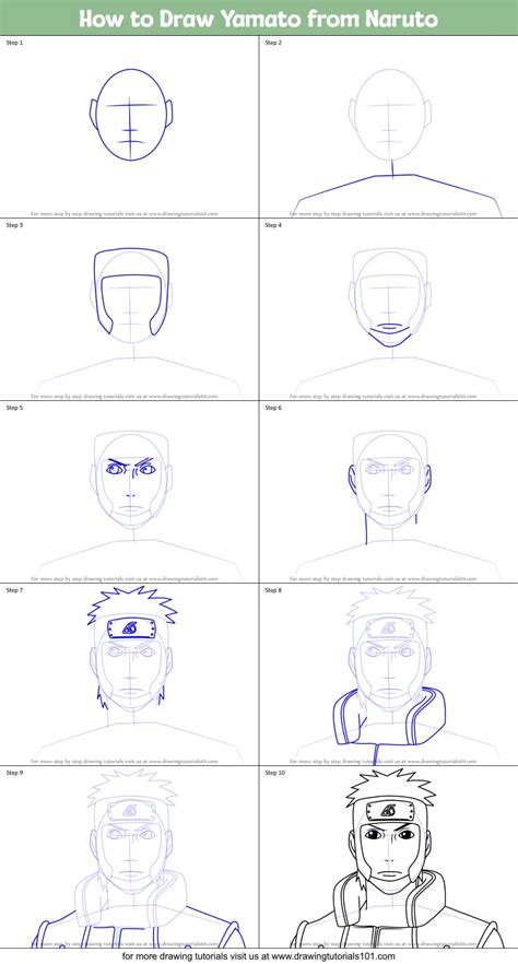 How To Draw Yamato From Naruto Naruto Step By Step