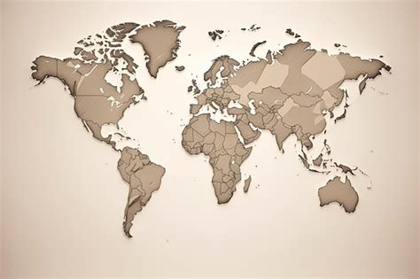 Premium AI Image | world map on white background