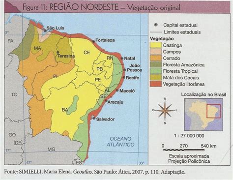 A Geografia como Protagonista Mapas do Nordeste Sub regiões Regiões