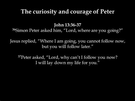 The Curiosity And Courage Of Peter John Simon Peter Asked Him