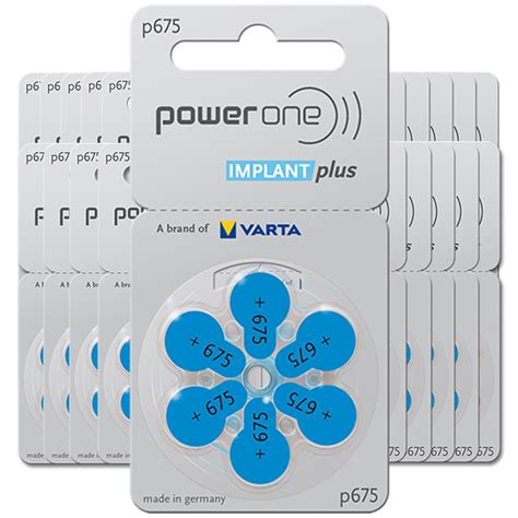 Piles auditives pour implant cochléaire Power One Lot de 120 piles