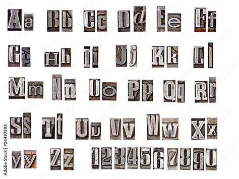 alphabet made from metal letters Stock Photo | Adobe Stock