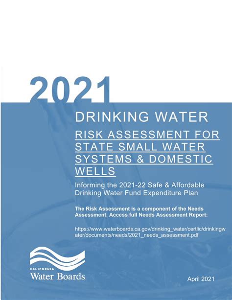 Pdf 2021 Drinking Water Risk Assessment For State Small Water