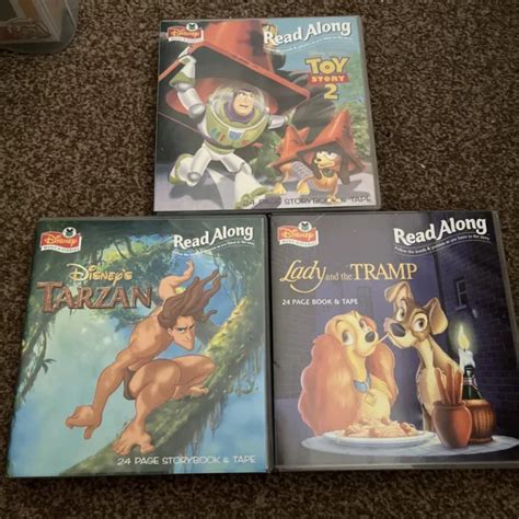 Disney Tarzan Read Along Toy Story Lady And Tramp Tapes