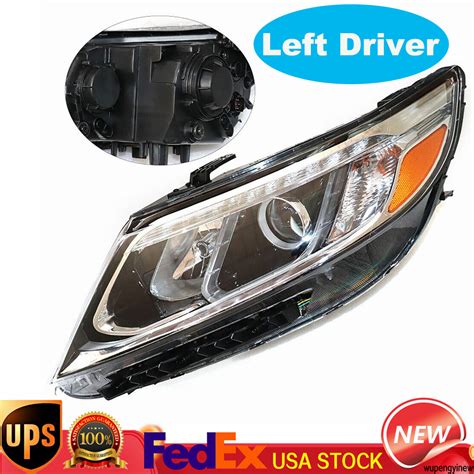 For 2014 2015 Kia Sorento Halogen W LED DRL Headlight Assembly Driver