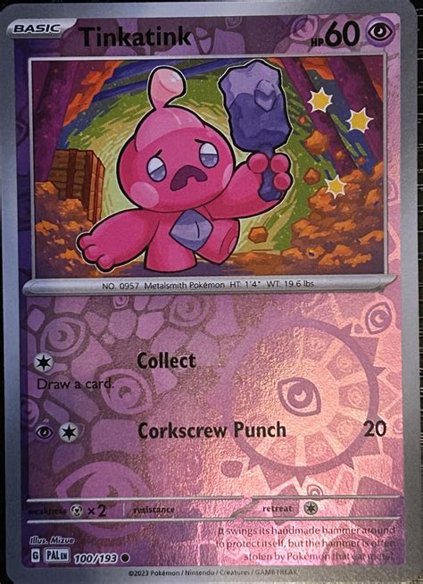 Tinkatink Reverse Holo 100 Prices Pokemon Paldea Evolved Pokemon