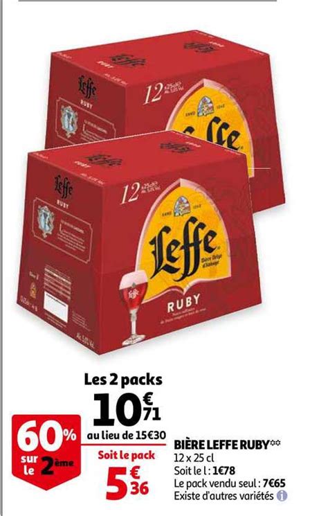 Promo Bière Leffe Ruby chez Auchan iCatalogue fr