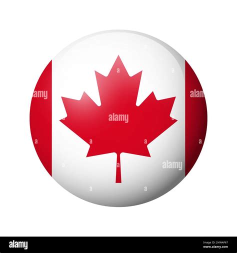 Canada flag - glossy circle badge. Vector icon Stock Vector Image & Art ...