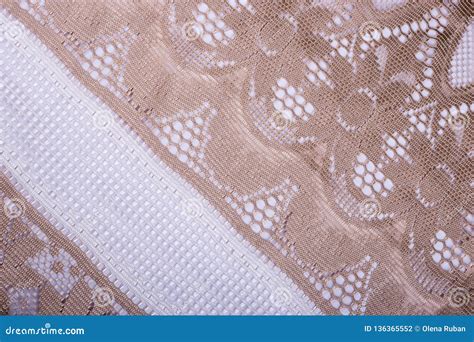 Beige White Fabric With Patterns Stock Photo Image Of Garment