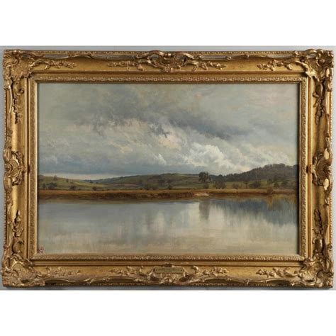 George Vicat Cole Ra 1833 1893 River Landscape Signed With