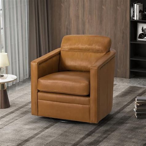 Artful Living Design Elvira Camel Leather Arm Chair Set Of Lbl