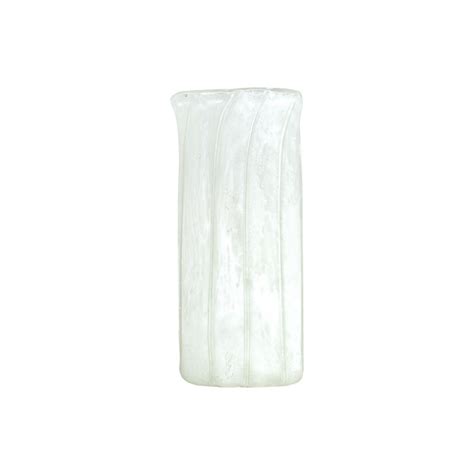 12 White Lines Glass Vase Wilford Lee Home Accents