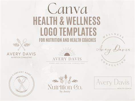 Nutrition Logo Template Canva Health Website Logo Design Etsy