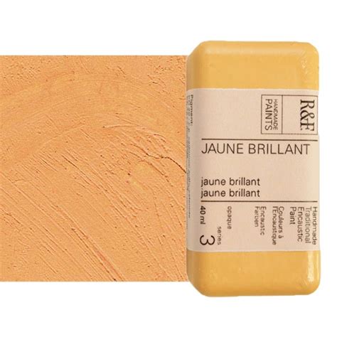 R F Encaustic Handmade Paint 40 Ml Block Jaune Brillant Jerry S