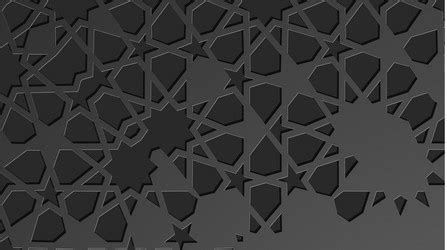 Black islamic pattern geometric background Vector Image