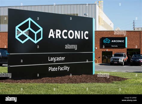 A logo sign outside of a facility occupied by Arconic in Lancaster ...