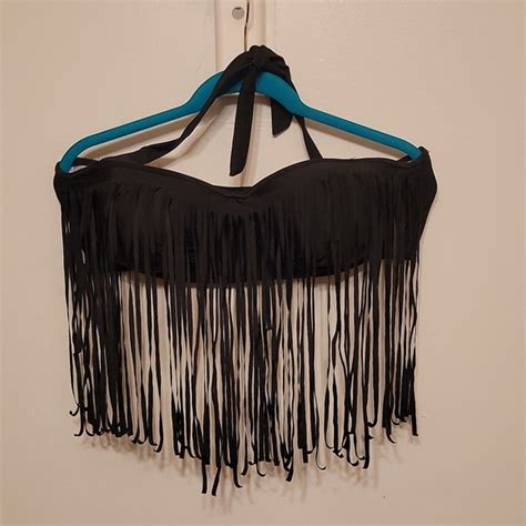 Swim Fringe Plus Size Bikini Top Xxl Has Stretch But Not Made For