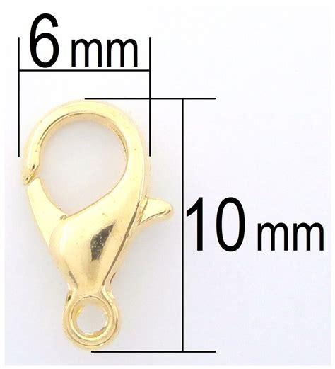 25 Stück Karabiner 10mm x 6mm gold Karabinerhaken Verschlüsse