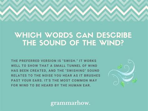 Words For The Sound Of The Wind Onomatopoeia