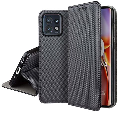 Etui Do Motorola Moto Edge 40 Pro Czarne Zamykane