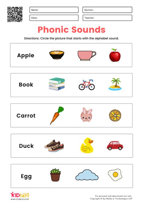 Letter Sounds Phonics Worksheets