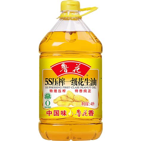 鲁花5s物理压榨一级花生油4l食用油5s物理压榨厨房家用大桶虎窝淘