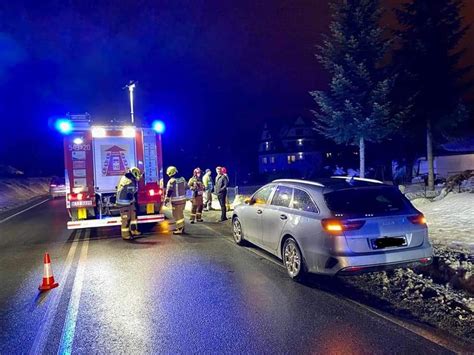 Wypadek na zakopiance w Białym Dunajcu Jedna osoba poszkodowana