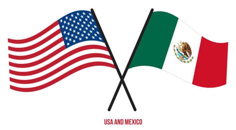 Mexico And Usa Flag Together Illustrations, Royalty-Free Vector ...