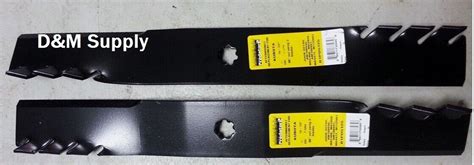 Set Of 2 38 Mulching Predator Blades To Fit John Deere M82408 M112991 M83459 Ebay