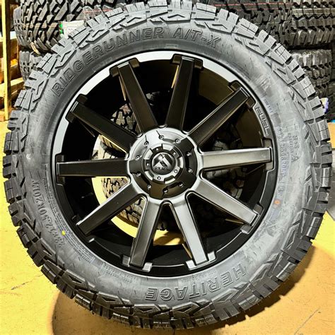 4 20x9 Fuel D437 Contra Black Wheels 33 At Tires 8x170 Ford Excursion