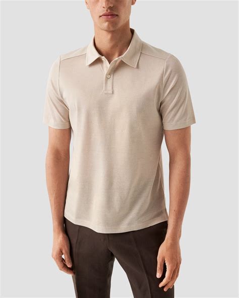 Beige Oxford Piqué Polo Shirt Eton