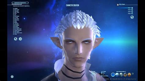 FFXIV ARR Male Elezen / Elvaan Wildwood Character Creator - YouTube