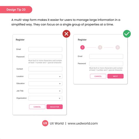 Design Tip20 Use Multi Step Forms To Manage Information Ux Design