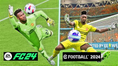 Ea Sports Fc 24 Vs Efootball 2024 Goalkeeper Saves Animation Fujimarupes Youtube